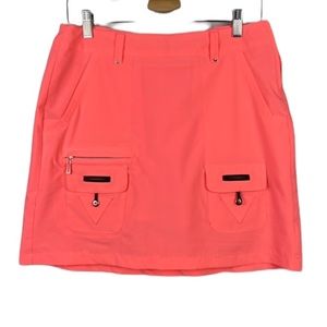 Jamie Sadock Hot Pink Gold Skirt with Shorts